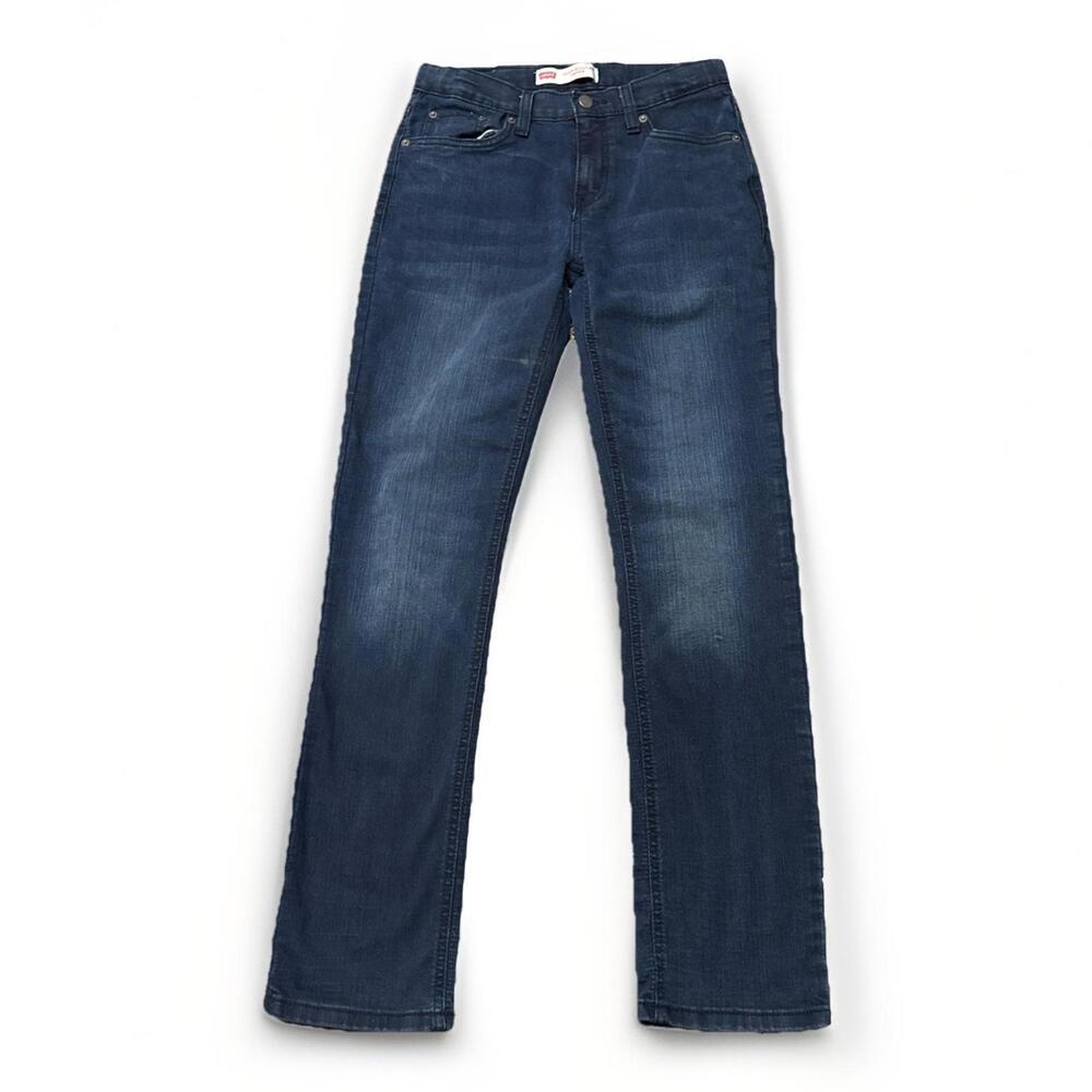 Levi's 502 Jeans Slim Taper Denim Dark Wash Adjustable‎ Waist 28x29.5